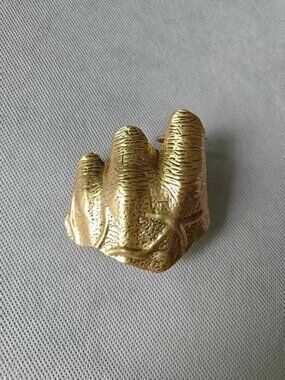 Schiaparelli Inspired Gold Left Hand Ring Adjustable Resizable NEW